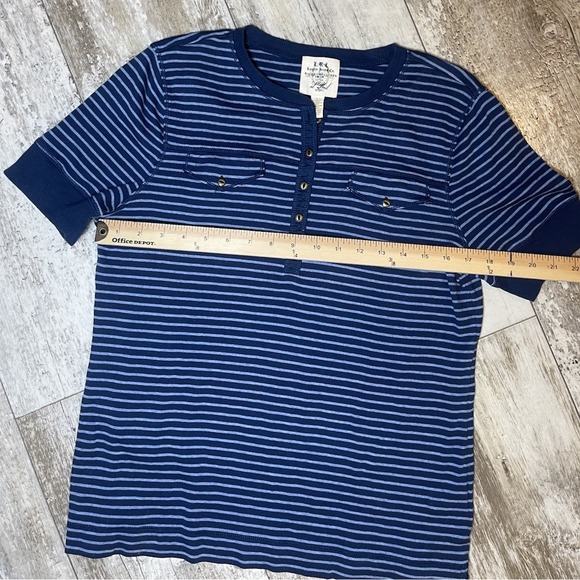 Lauren‎ Jeans Co Top Womens Size Large  Blue Striped Cotton Vintage - Picture 3 of 7